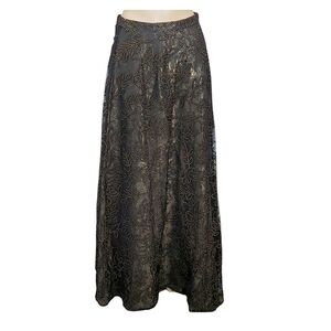 SANDA DARREN LONG METALLIC GREEN SKIRT SIZE 6.
